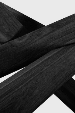 Mikado Solid Black Oak Dining Table, Round