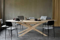 Mikado Solid Oak Meeting Table
