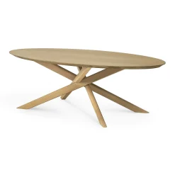 Mikado Solid Oak Oval Coffee Table