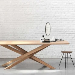 Mikado Solid Oak Rectangular Dining Table, 94.5
