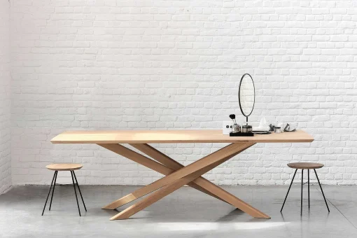 Mikado Solid Oak Rectangular Dining Table, 94.5"