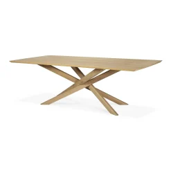 Mikado Solid Oak Rectangular Dining Table, 110.5"