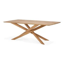 Mikado Solid Teak Outdoor Dining Table, 80"
