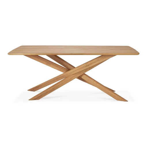 Mikado Solid Teak Outdoor Dining Table, 80"