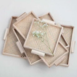Miramar Reclaimed Wood Square Tray, Large