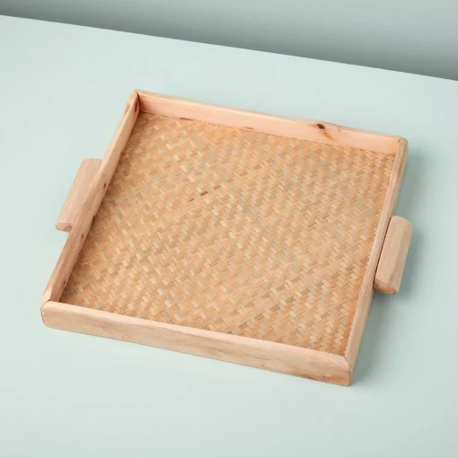 Miramar Reclaimed Wood Square Tray, Large