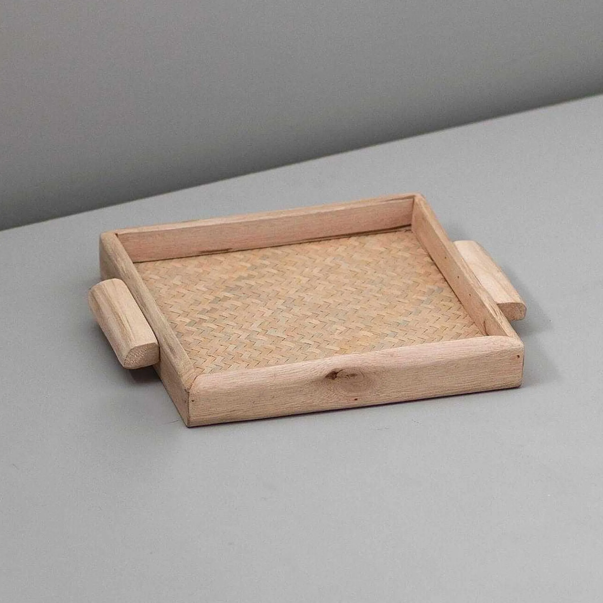 Miramar Reclaimed Wood Square Tray, Small