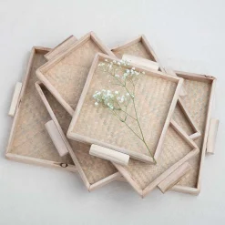 Miramar Reclaimed Wood Square Tray, Small