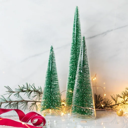 Modern Tree with Green Glitter, Large^Be Home Flash Sale