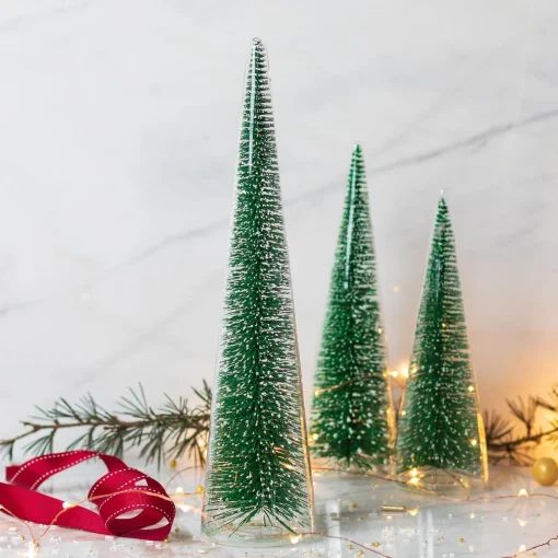 Modern Tree with Green Glitter, XL^Be Home Fashion