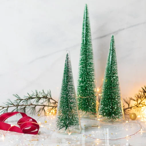 Modern Tree with Green Glitter, Medium^Be Home Clearance