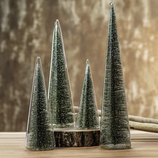Modern Tree with Green Glitter, Medium^Be Home Clearance