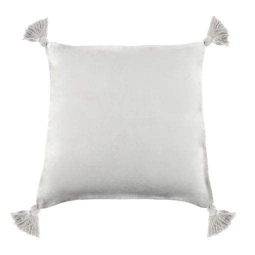 Montauk Square Pillow with Tassels, Pure White^Be Home Best Sale