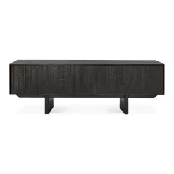 Mosaic Black Teak Media Console, 63