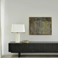 Mosaic Black Teak Media Console, 63