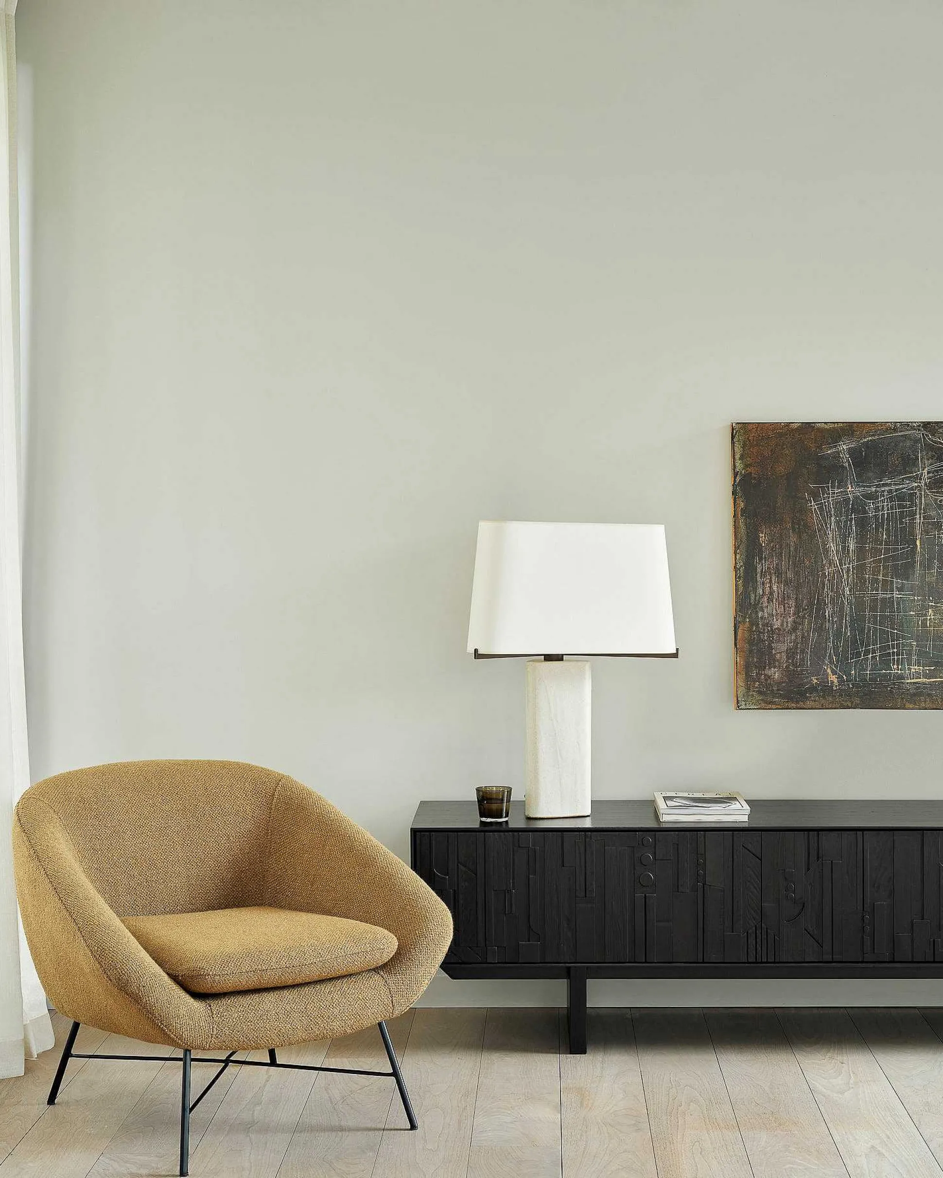 Mosaic Black Teak Media Console, 63"