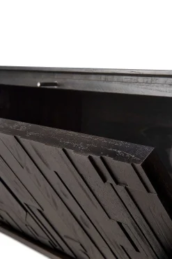 Mosaic Black Teak Media Console, 63