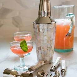 Mother of Pearl Mosaic Cocktail Shaker