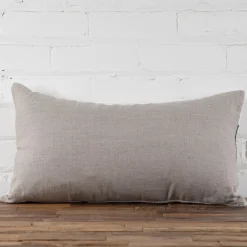 Mud Cloth Lumbar Pillow, White with Dashes^Be Home Best