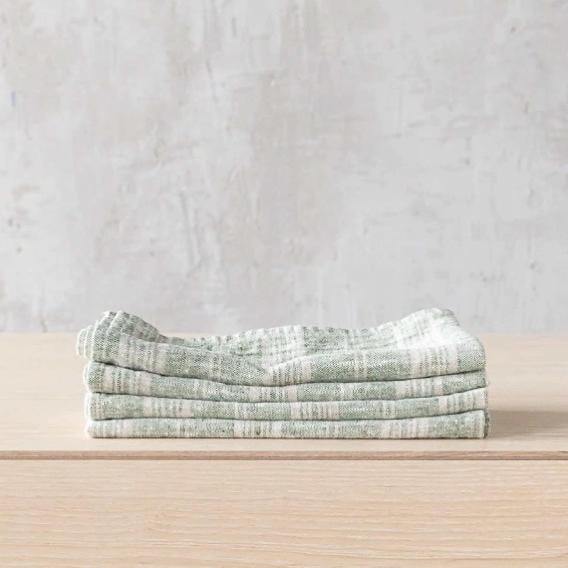 Multistripe Napkin, Forest Green and Natural, Set of 4^Be Home New