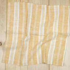 Multistripe Napkin, Gold, Set of 4^Be Home Cheap