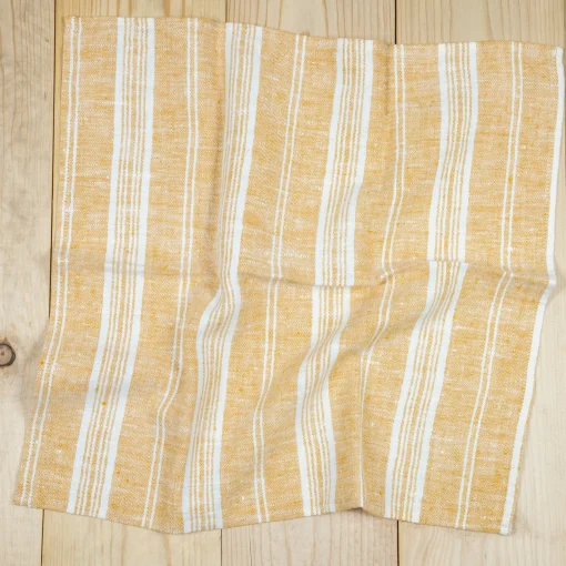 Multistripe Napkin, Gold, Set of 4^Be Home Cheap