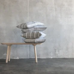 Multistripe Rectangular Pillow, Black and White^Be Home Flash Sale