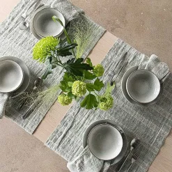 Multistripe Runner, Forest Green and Natural