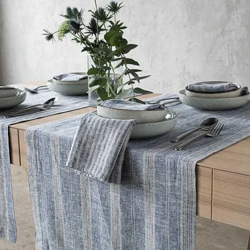 Multistripe Runner, Indigo and Natural