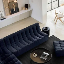 N701 3 Seater Eco Fabric Sofa, Graphite
