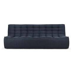 N701 3 Seater Eco Fabric Sofa, Graphite