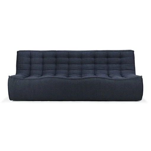 N701 3 Seater Eco Fabric Sofa, Graphite
