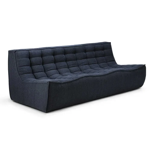 N701 3 Seater Eco Fabric Sofa, Graphite
