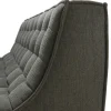 N701 3 Seater Eco Fabric Sofa, Moss