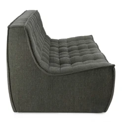 N701 3 Seater Eco Fabric Sofa, Moss
