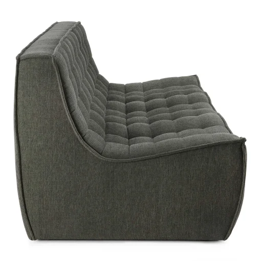 N701 3 Seater Eco Fabric Sofa, Moss