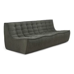 N701 3 Seater Eco Fabric Sofa, Moss