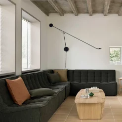 N701 3 Seater Eco Fabric Sofa, Moss