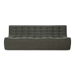 N701 3 Seater Eco Fabric Sofa, Moss