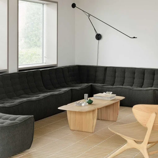 N701 3 Seater Eco Fabric Sofa, Moss