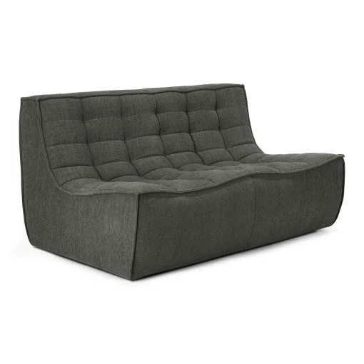 N701 2 Seater Eco Fabric Sofa, Moss