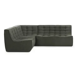 N701 2 Seater Eco Fabric Sofa, Moss