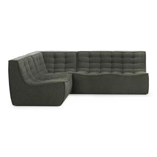 N701 2 Seater Eco Fabric Sofa, Moss