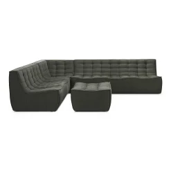 N701 2 Seater Eco Fabric Sofa, Moss