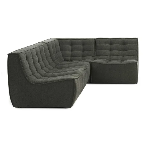 N701 2 Seater Eco Fabric Sofa, Moss