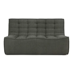 N701 2 Seater Eco Fabric Sofa, Moss