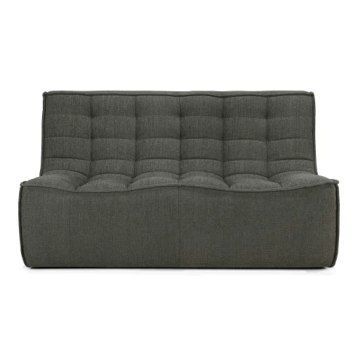 N701 2 Seater Eco Fabric Sofa, Moss