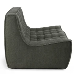 N701 2 Seater Eco Fabric Sofa, Moss