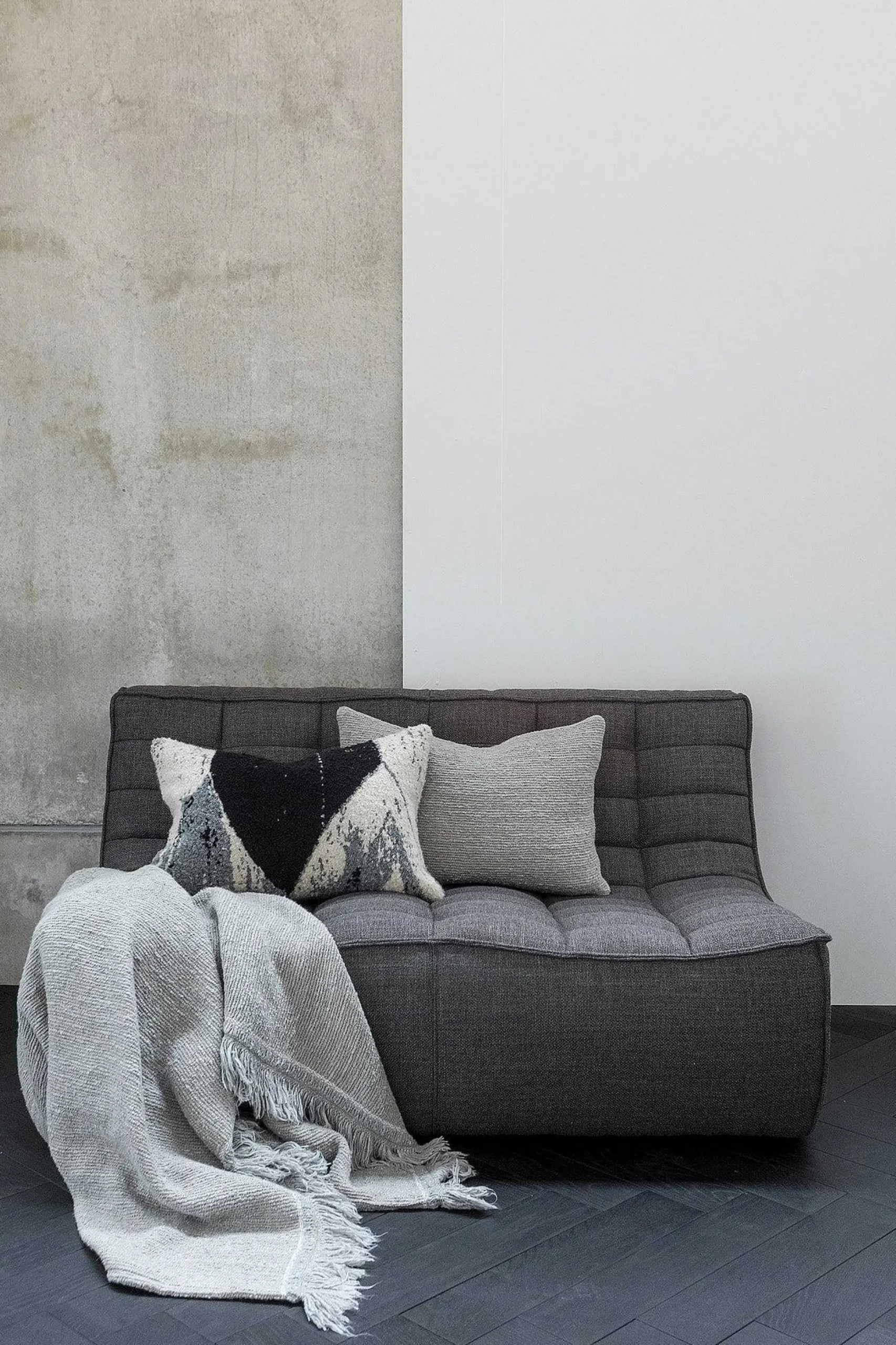 N701 2 Seater Sofa, Dark Grey