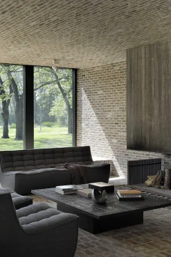 N701 2 Seater Sofa, Dark Grey